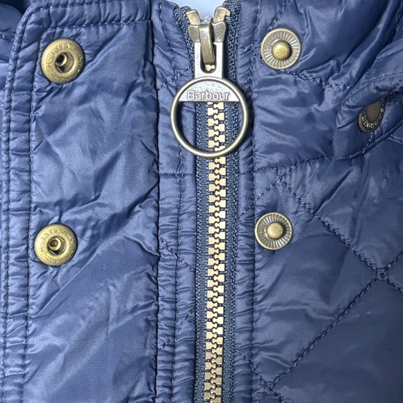 Barbour Navy Quilted Women's Jacket Parka 8 - Picture 7 of 13